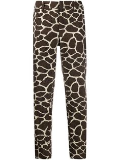 Pt01 укороченные брюки с анималистичным принтом
