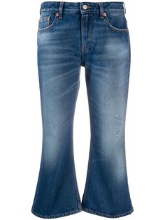 Mm6 Maison Margiela укороченные расклешенные джинсы
