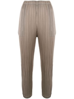 Pleats Please Issey Miyake брюки кроя слим со складками