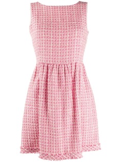 be blumarine твидовое расклешенное платье