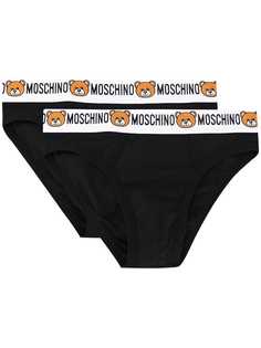 Moschino комплект трусов-брифов Teddy с логотипом