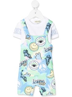 Kenzo Kids спортивный костюм с принтом