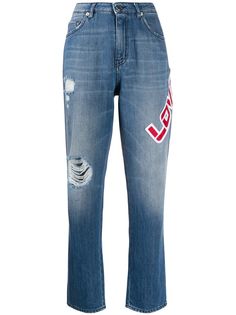 Love Moschino джинсы с нашивкой-логотипом