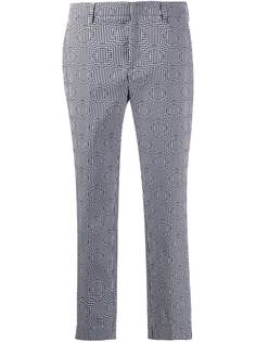 Pt01 укороченные брюки с геометричным узором