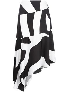 Milly юбка асимметричного кроя с зебровым принтом