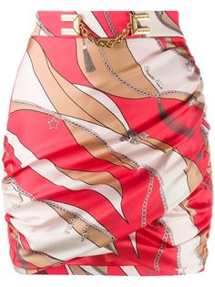 Elisabetta Franchi юбка с абстрактным узором и запахом