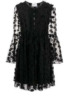 Blumarine расклешенное платье с цветочной вышивкой