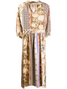 Pierre-Louis Mascia mixed-print silk dress