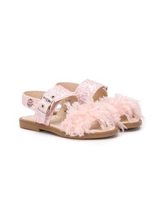 Florens glitter feather sandals