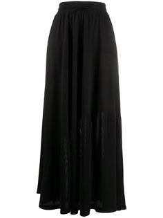 Y-3 pleated long-line skirt