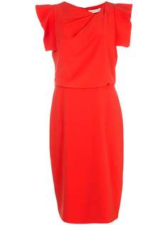 Halston Heritage драпированное платье миди