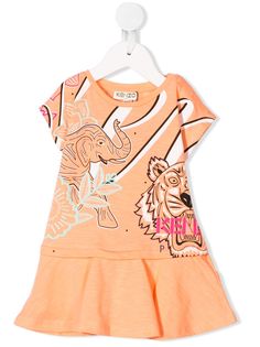 Kenzo Kids tiger print cotton dress