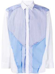Comme Des Garçons Shirt рубашка в технике пэчворк с длинными рукавами