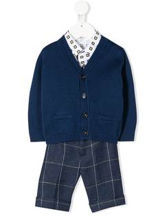 Colorichiari check print trouser set