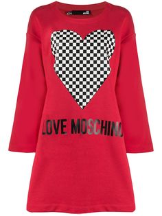 Love Moschino платье-толстовка с графичным принтом