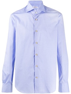 Kiton рубашка узкого кроя с длинными рукавами