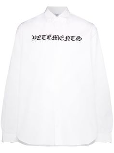 Vetements рубашка с логотипом