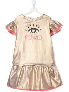 Kenzo Kids платье Eye с оборками и логотипом