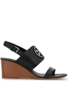 Tory Burch босоножки Miller 65 с эффектом металлик