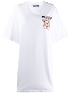 Moschino платье-футболка с логотипом