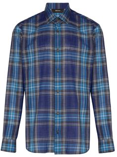 Z Zegna рубашка в клетку