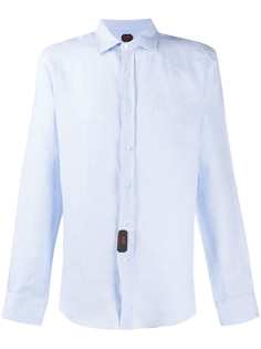 MP Massimo Piombo рубашка с жатым эффектом и закругленным подолом