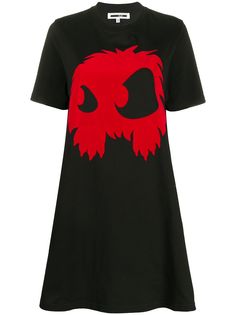 McQ Alexander McQueen платье-футболка с принтом Monster