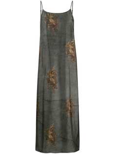 Uma Wang платье-комбинация с принтом