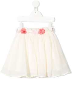 Lili Gaufrette юбка мини с цветочной вышивкой