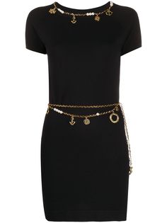 Elisabetta Franchi платье-футболка с цепочным декором