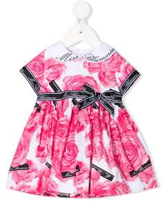 Miss Blumarine расклешенное платье с цветочным принтом
