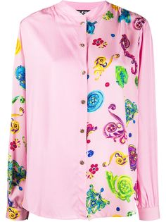 Versace Jeans Couture рубашка с контрастной вставкой