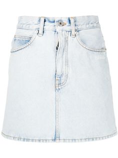 Off-White джинсовая юбка с логотипом