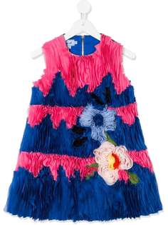Mi Mi Sol фактурное платье с цветочной аппликацией