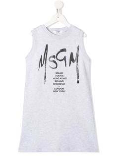 Msgm Kids платье-футболка с логотипом