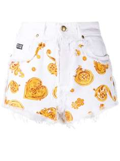 Versace Jeans Couture джинсовые шорты с принтом Baroque Jewels