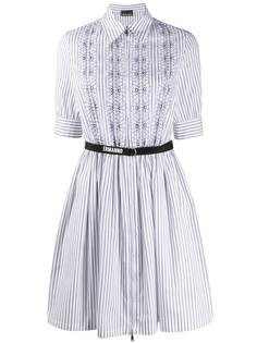 Ermanno Scervino платье-рубашка в полоску и с поясом