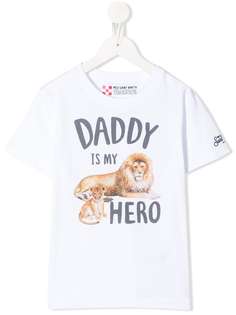 Mc2 Saint Barth Kids футболка с графичным принтом Daddy Lion