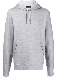 Ermenegildo Zegna leather-trim pullover hoodie