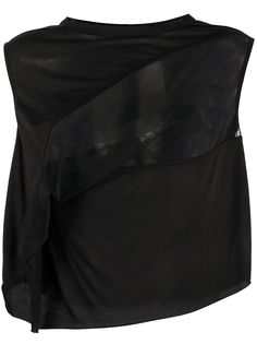 Rick Owens Lilies укороченный топ с прозрачной вставкой