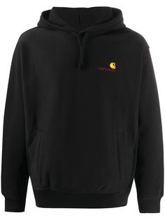 Carhartt WIP logo embroidered double pocket hoodie