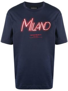 Emporio Armani футболка с принтом Milano