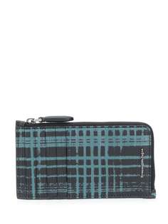 Z Zegna abstract print zip-around cardholder