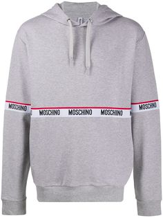 Moschino logo stripe hoodie