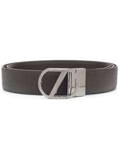Z Zegna logo buckle leather belt
