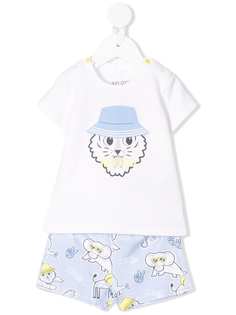 Kenzo Kids комплект из шорт и футболки с анималистичным принтом