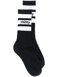 Stussy ribbed style striped socks