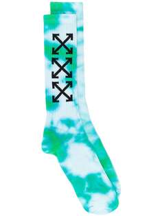 Off-White носки с принтом тай-дай