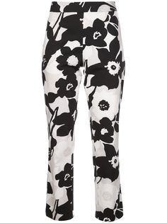 Natori укороченные брюки с цветочным принтом