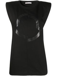 Moncler топ без рукавов со вставками и логотипом